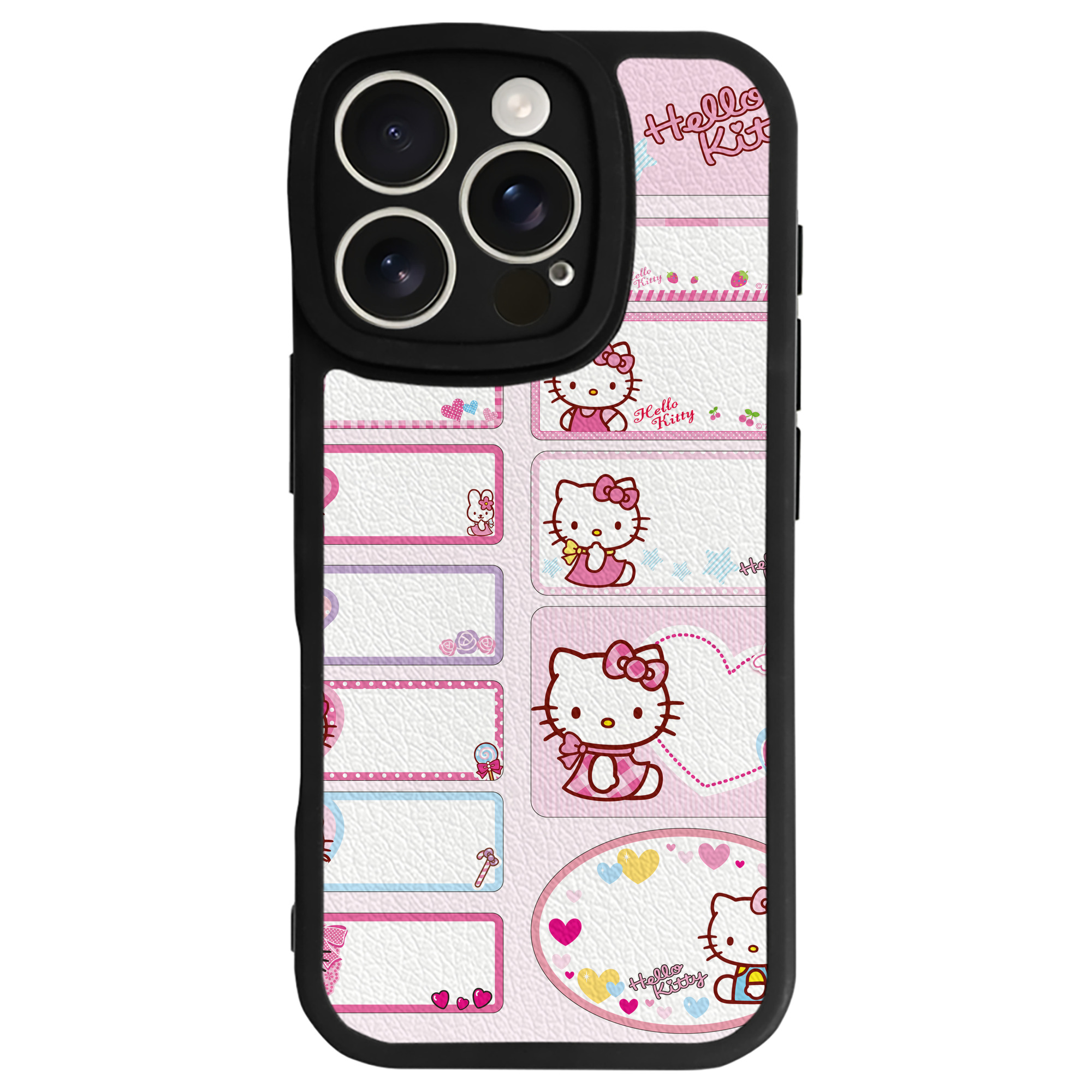 （画像用） Hello Kitty ハローキティ 【iPhone 16シリーズ対応】シリコンスマホケース（レザー調） 材質：シリコン